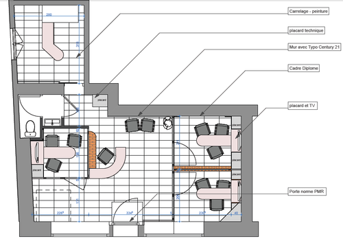 plan agence immo la teste