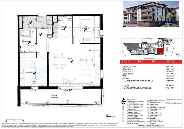 Appartement T3 à vendre - 3 pièces - 78.5 m2 - LA TESTE DE BUCH - 33 - AQUITAINE - Century 21 Duprat & Associés