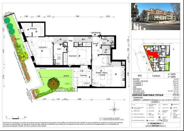 Appartement T3 à vendre - 3 pièces - 82.9 m2 - ARCACHON - 33 - AQUITAINE - Century 21 Duprat & Associés