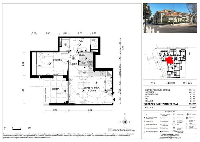 Appartement T2 à vendre - 2 pièces - 47.2 m2 - ARCACHON - 33 - AQUITAINE - Century 21 Duprat & Associés