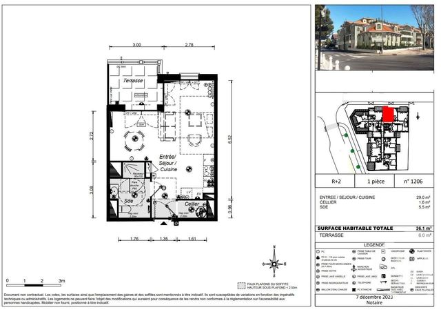 Appartement T1 à vendre - 2 pièces - 36.1 m2 - ARCACHON - 33 - AQUITAINE - Century 21 Duprat & Associés