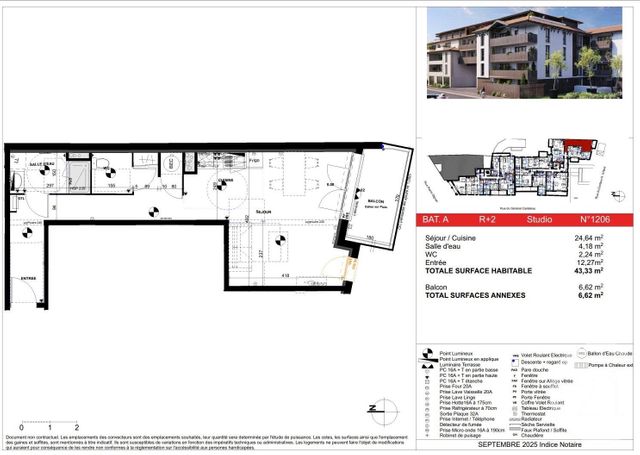 Appartement T2 à vendre - 2 pièces - 43.33 m2 - LA TESTE DE BUCH - 33 - AQUITAINE - Century 21 Duprat & Associés