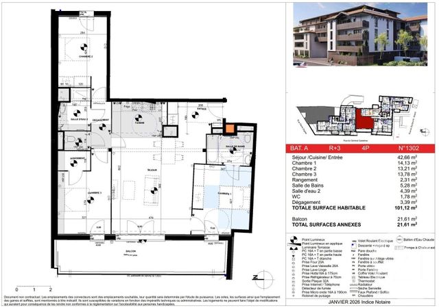 Appartement T4 à vendre - 4 pièces - 101.12 m2 - LA TESTE DE BUCH - 33 - AQUITAINE - Century 21 Duprat & Associés