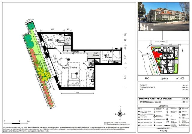 Appartement T1 à vendre - 1 pièce - 34.5 m2 - ARCACHON - 33 - AQUITAINE - Century 21 Duprat & Associés