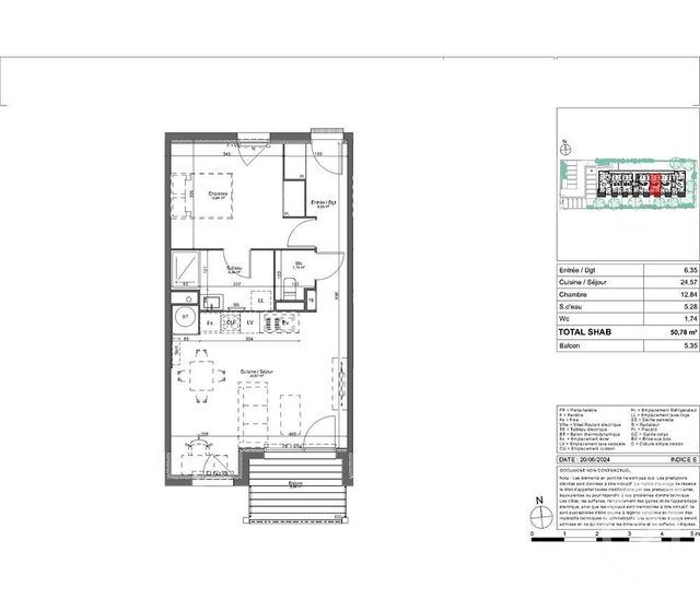 Appartement T2 à vendre - 2 pièces - 50.78 m2 - GUJAN MESTRAS - 33 - AQUITAINE - Century 21 Duprat & Associés