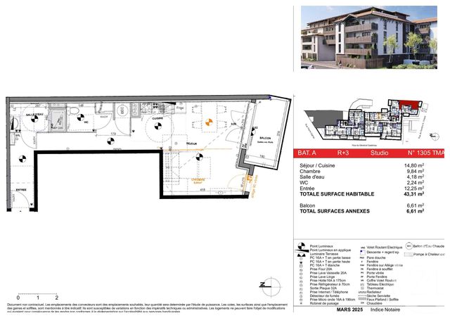 Appartement T2 à vendre - 2 pièces - 43.31 m2 - LA TESTE DE BUCH - 33 - AQUITAINE - Century 21 Duprat & Associés